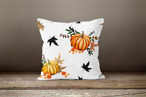 Fall Trend Pillow Cover|Orange Green Gray Pumpkin Throw Pillow Top|Autumn Cushion Case|Hello Autumn Cushion Case|Farmhouse Style Pillow Top