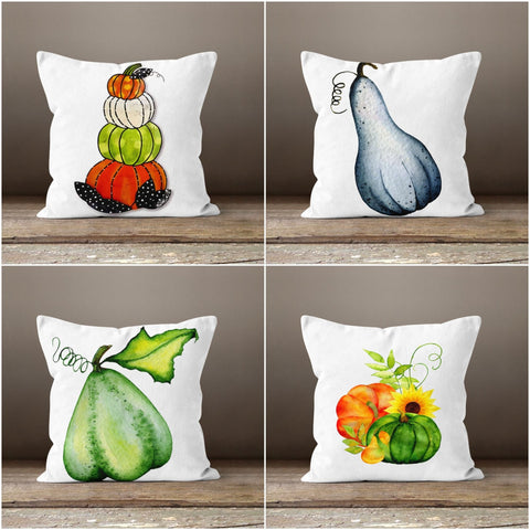 Fall Trend Pillow Cover|Pumpkin Throw Pillow Top|Autumn Cushion Case|Pumpkin Harvest Home Decor|Housewarming Farmhouse Style Pillow Cover