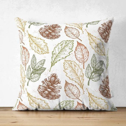 Fall Trend Pillow Cover|Suede Autumn Cushion Case|Pale Color Leaves Throw Pillow|Decorative Pillow Case|Farmhouse Thanksgiving Pillow Cover