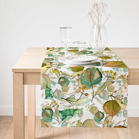 Fall Trend Table Runner|High Quality Leaves Table Runner|Pale Color Home Decor|Farmhouse Table Decor|Autumn Home Decor|Fall Theme Tablecloth