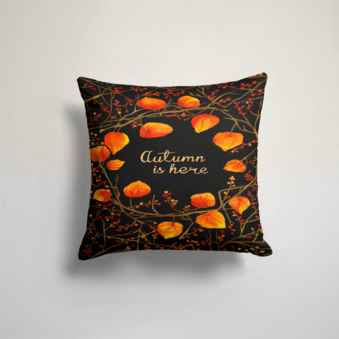 Fall Trend Pillow Cover|Pumpkin Throw Pillow Top|Happy Thanksgiving Cushion Case|Autumn is Here|Housewarming Farmhouse Style Pillow Cover