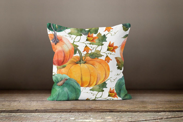 Fall Trend Pillow Cover|Autumn Cushion Case|Dry Leaves Throw Pillow|Pumpkin Home Decor|Housewarming Farmhouse Style Outdoor Pillow Case