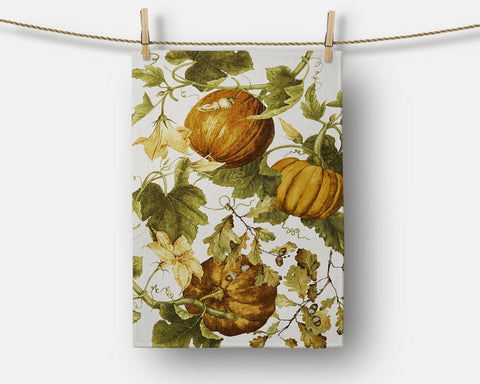 Fall Trend Kitchen Towel|Orange Pumpkin Dish Towel|Pumpkin Print Hand Towel|Decorative Towel|Sunflower Tea Towel|Autumn Trend Hand Towel