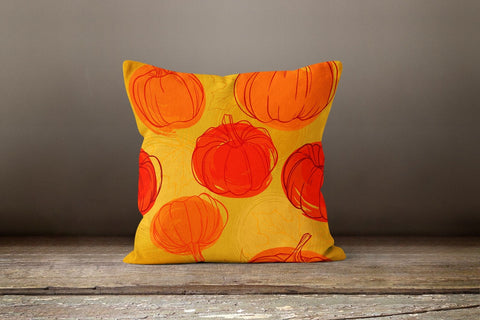 Fall Trend Pillow Cover|Hello Pumpkin Throw Pillow Top|Autumn Cushion Case|Pumpkin Harvest Decor|Housewarming Farmhouse Living Room Pillow