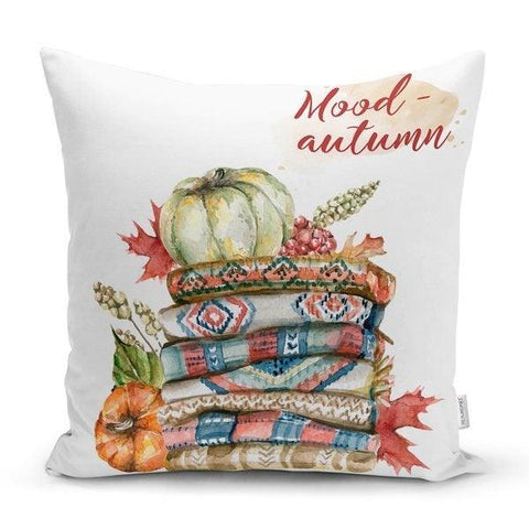 Pumpkin Pillow Cover|Fall Trend Cushion Case|Orange Gray Pumpkin Throw Pillow|Decorative Pillow Case|Farmhouse Style Halloween Pillow Cover