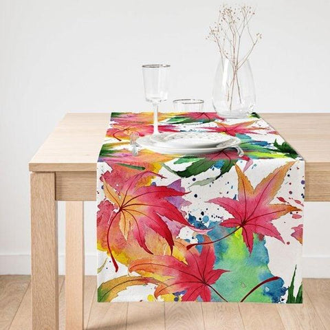 Fall Trend Table Runner|High Quality Leaves Table Runner|Orange Home Decor|Farmhouse Table Decor|Autumn Home Decor|Fall Theme Tablecloth