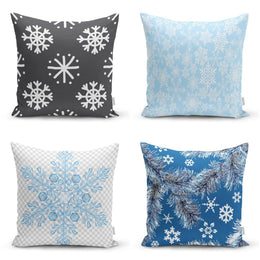 Snowflake Pillow Cover|Christmas Home Decor|Winter Trend Cushion Cover|Housewarming Xmas Gift Idea|Geometric Christmas Throw Pillow Cover