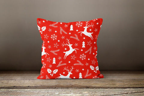 Winter Trend Pillow Cover|Xmas Ornaments Home Decor|Xmas Deer Pillow Case|Xmas Themed Housewarming Throw Pillow|Decorative Winter Cushion