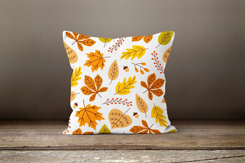 Fall Trend Pillow Cover|Autumn Cushion Case|Leaves Throw Pillow|Squirrel and Fox Pillow Top|Housewarming Farmhouse Style Outdoor Pillow Top