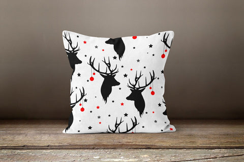 Deer Pillow Cover|Christmas Cushion Case|Merry Xmas Pillow Case|Decorative Winter Pillow|Dear Home Decor|Xmas Gift Idea|Deer Throw Pillow
