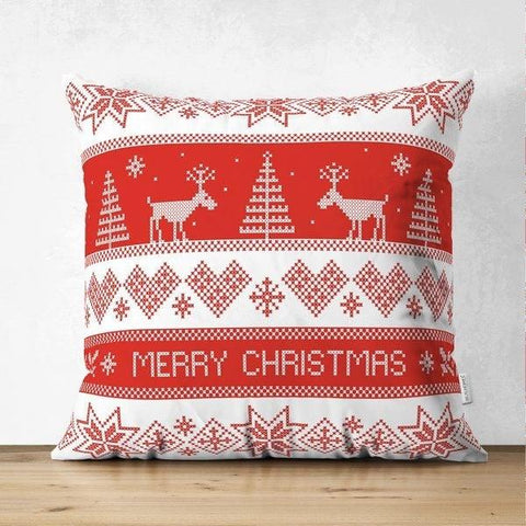 Christmas Pillow Cover|Christmas Deer Home Decor|Suede Winter Trend Pillow Case|Housewarming New Year Gift|Merry Xmas Throw Pillow Cover