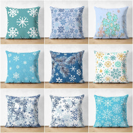 Snowflake Pillow Cover|Winter Home Decor|Suede Winter Cushion Case|Housewarming Gift|Decorative Snowflake Throw Pillow Top|Farmhouse Pillow
