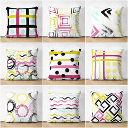 Abstract Pillow Cover|Modern Design Suede Pillow Case|Abstract Geometric Decor|Decorative Pillow Case|Farmhouse Style Authentic Pillow Case