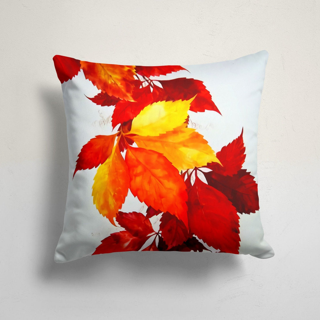 Fall Trend Pillow Cover|Autumn Cushion Case|Dry Leaves Throw Pillow|Decorative Cushion Case|Housewarming Farmhouse Style Outdoor Pillow Case