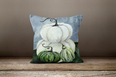 Fall Trend Pillow Cover|Pumpkin Throw Pillow Top|Autumn Cushion Case|Orange Gray Pumpkin Home Decor|Housewarming Farmhouse Style Pillow Top
