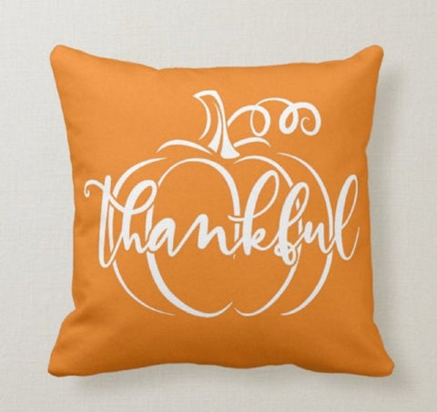 Thanksgiving Pillow Covers|Fall Trend Cushion Case|Autumn Throw Pillow|Happy Fall Home Decor|Housewarming Farmhouse|Thanksgiving Pillow Case