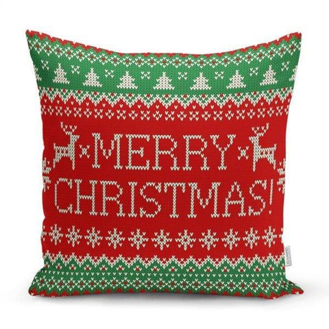 Christmas Pillow Cover|Merry Christmas Home Decor|Winter Trend Lumbar Pillow Case|Housewarming Xmas Gift Idea|Christmas Throw Pillow Cover