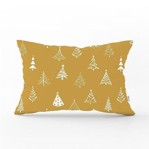 Winter Trend Pillow Cover|Christmas Tree Home Decor|Rectangle Winter Pillow Top|Housewarming Xmas Gift Idea|Pine Tree Throw Pillow Cover