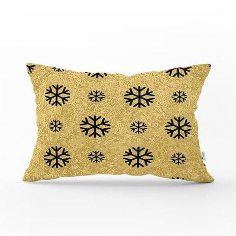 Snowflake Pillow Cover|Winter Home Decor|Rectangle Winter Cushion Case|Housewarming Gift|Decorative Snowflake Throw Pillow|Lumbar Pillow Top