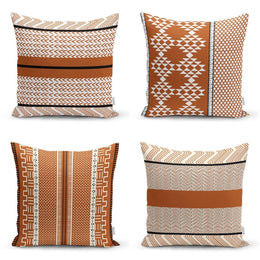 Aztec Print Pillow Cover|Southwestern Cushion Case|Nordic Scandinavian Pillow|Ethnic Rug Home Decor|Authentic Brick Color Throw Pillow Top