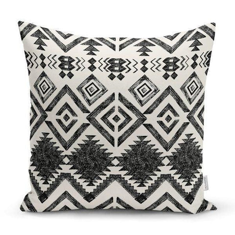 Nordic Scandinavian Pillow Cover|Southwestern Cushion Case|Rug Design Throw Pillow Case|Aztec Print Ethnic Home Decor|African Tribal Pillow