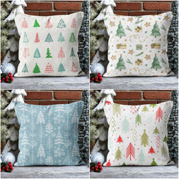 Christmas Pillow Covers|Xmas Tree Cushion Case|Decorative Winter Pillow Case|Pine Tree Throw Pillow|Outdoor Pillow Cover|Xmas Themed Pillow