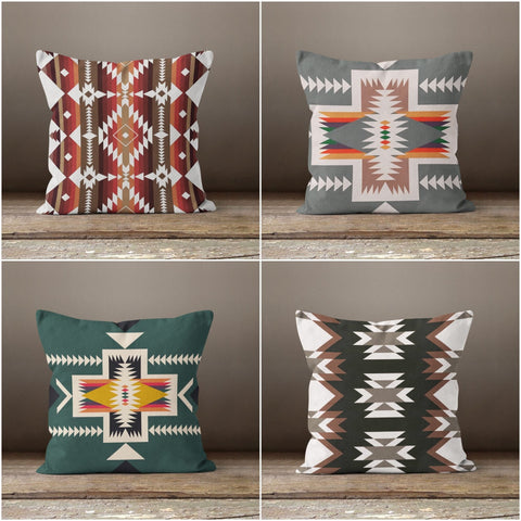 Rug Design Pillow Cover |Terracotta Southwestern Cushion Case|Decorative Pillowcase|Aztec Home Decor|Farmhouse Decor|Geometric Pillow Top