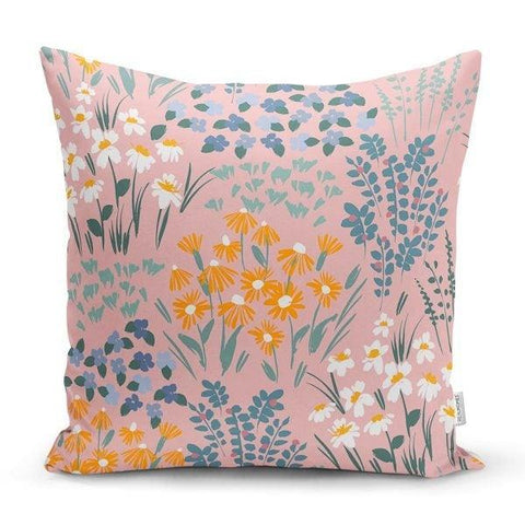 Onedraw Pillow Cover|Abstract Floral Pillow Case|Flower and Pot Print Cushion Cover|Decorative Pillow Case|Farmhouse Style Authentic Pillow
