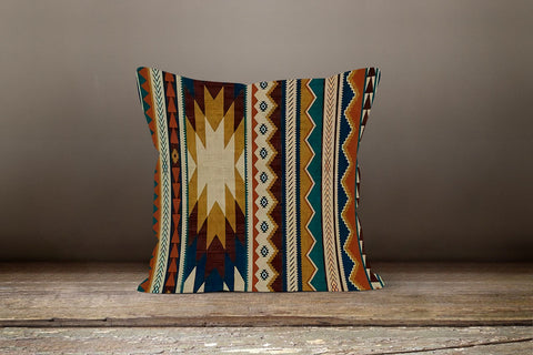 Southwestern Pillow Cover|Rug Design Pillow Case|Kilim Pattern Cushion Case|Worn Looking Rug Design|Ethnic Home Decor|Authentic Pillowcase