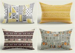 African Tribal Pillow Cover|Southwestern Cushion Case|Rug Print Lumbar Pillow Case|Aztec Print Ethnic Home Decor|Nordic Geometric Pillow Top