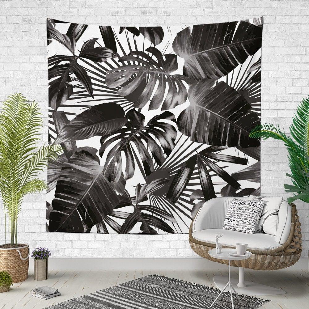 hanging plant tapestry Decorative Colorful Plants Wall Tapestry – Akasia