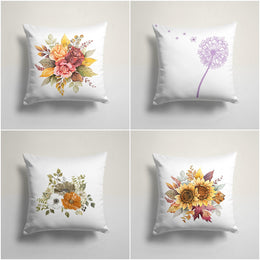 Floral Pillow Cover|Summer Trend Pillowcase|Decorative Cushion Cover|Housewarming Floral Cushion Case|Throw Pillow Case|Dandelion Home Decor