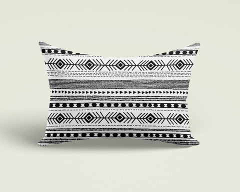 Nordic Scandinavian Pillow Cover|Southwestern Cushion Case|Rug Design Rectangle Pillow Case|Aztec Print Ethnic Lumbar Pillow|Tribal Pillow