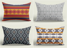 Rug Design Pillow Cover|Southwestern Cushion Case|Decorative Accent Pillow Case|Aztec Print Rectangle Pillow Top|Authentic Design Pillow Top