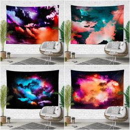 Colurfull Sky Wall Tapestry|Sky and Cloud View Wall Hanging Art Decor|Orange, Purple, Blue and Pink Clouds Fabric Wall Art|Fabric Wall Art