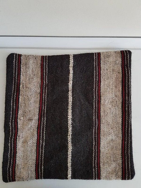 Vintage Kilim Pillow Cover|Turkish Kilim Pillow Cover|Striped Anatolian Throw Pillow Case|Ottoman Rug Pillow Top|Handwoven Rug Cushion 16x16