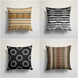 Greek Key Pillow Cover|Geometric Cushion Case|Decorative Pillow Sham|Boho Bedding Pillow Top|Cozy Home Decor|Farmhouse Outdoor Pillow Top