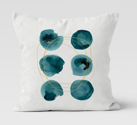 Abstract Pillow Cover|Bluish and Orange Cushion Case|Decorative Outdoor Pillow Top|Boho Bedding Pillow Cover|Contemporary Throw Pillow Top