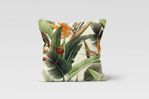Plants Pillow Cover|Green Leaves Cushion Case|Floral Home Decor|Decorative Pillow Case|Boho Bedding Decor|Housewarming Outdoor Pillow Cover