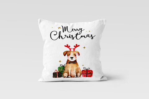 Winter Animals Pillow Cover|Cute Cat and Dog Print Throw Pillow Case|Animals and Winter Themed Cushion|Decorative Farmhouse Style Pillow Top