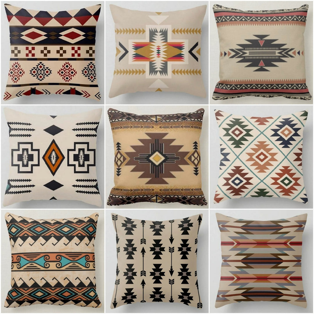 Pillow Cover 12x12|Aztec Collection|Pillow For Bedroom|Santa Fe Pillow|Outdoor Pillow Sham|Rug Pillow Covers|Pillow Cover 22x22|Boho Pillow
