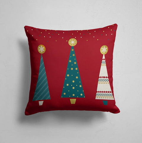 Christmas Pillow Cover|Merry Christmas Decor|Decorative Winter Cushion Cover|Merry Xmas Throw Pillow Case|Xmas Tree Drawing Pillow Cover