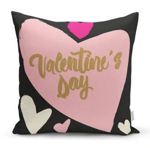 Set of 4 Valentine's Day Pillow Covers|Powder Pink Interior Valentine Decoration|February 14 Cushion|XOXO Bedroom Pillow|Gift For Sweetheart