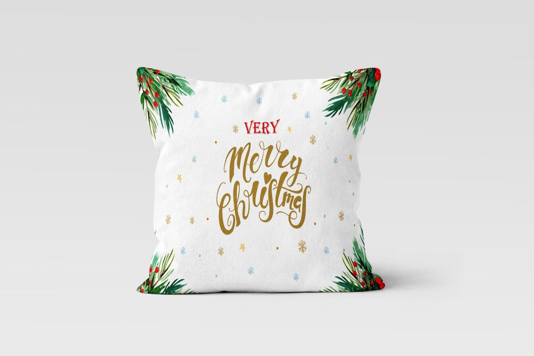 Christmas Pillow Covers|Very Merry Christmas Cushion Case|Decorative Winter Pillow|Xmas Home Decor|Xmas Gift Ideas|Happy New Year Pillow Top