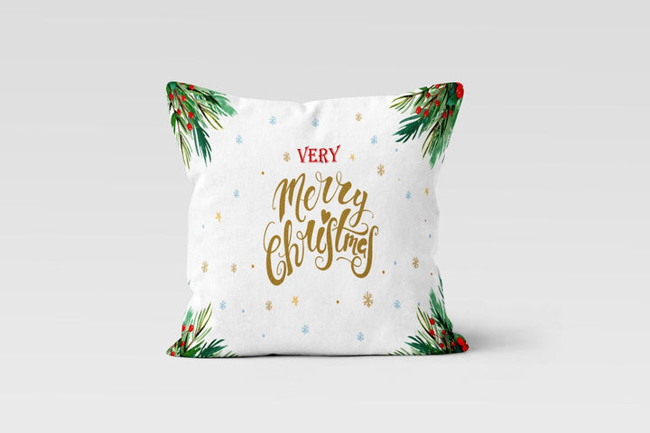 Christmas Pillow Covers|Very Merry Christmas Cushion Case|Decorative Winter Pillow|Xmas Home Decor|Xmas Gift Ideas|Happy New Year Pillow Top