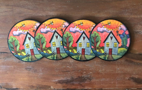 Paint Party Kit - Wood Coasters - Paint The Town