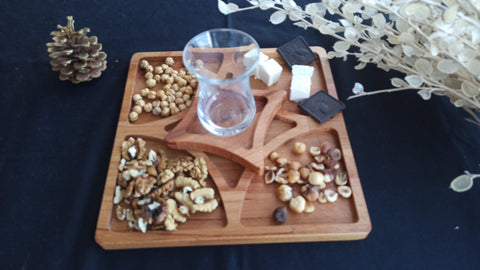 Wooden Snack and Breakfast Plate|Divided Serving Tray|Kitchen Room Decor|Custom Table Decor|Plate Set with Section|Housewarming Gift For Her