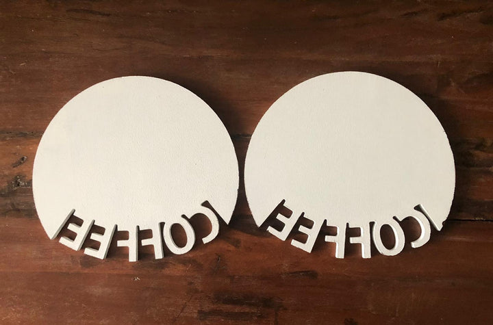 Wooden Coffee Serving Tray Set of 2|Coffee Break Coaster|Coffee Presentation Board|Coffee Time Tea Plate|Natural Wood Housewarming Gift