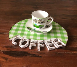 Wooden Coffee Serving Tray Set of 2|Coffee Break Coaster|Coffee Presentation Board|Coffee Time Tea Plate|Natural Wood Housewarming Gift