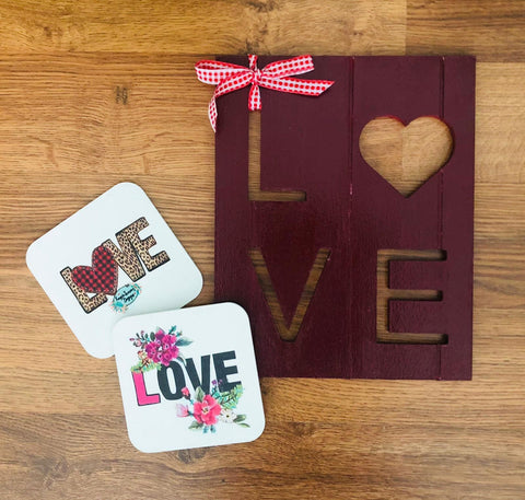Hand Painted Love Decor|Heart Shaped Decorative Board|Valentine&